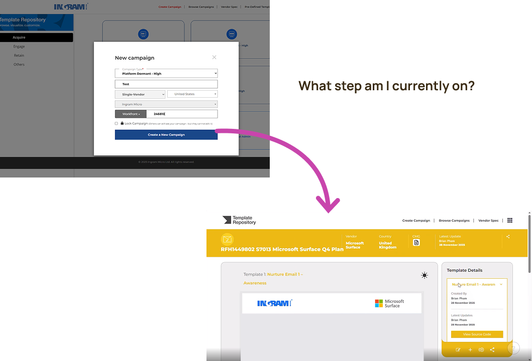 Screens showing disjointed transitions — a pop-up input jumping to a full-screen design interface.